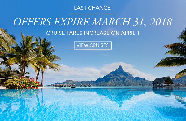 Cruise Fares Increase on April 1