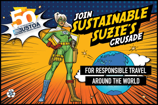 travel sustainably with a USTOA Tour Operator Member presented by USTOA 50 years forward