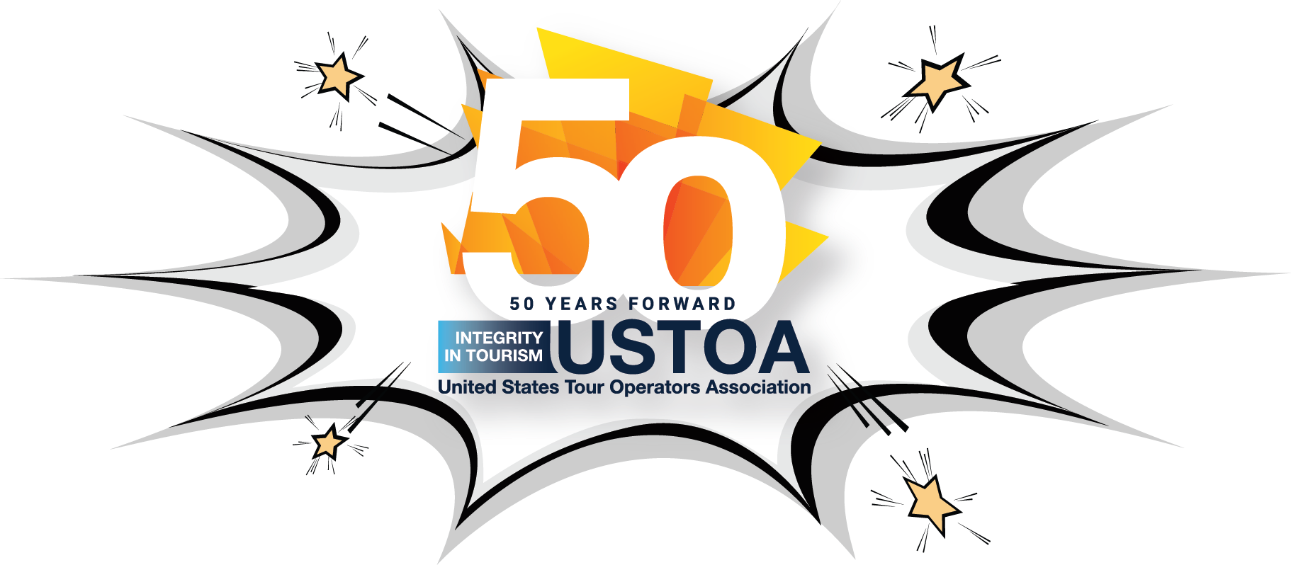 USTOA Logo 50 Years forward