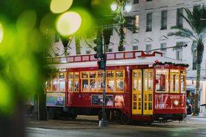 Holiday Streetcars on Canal Street