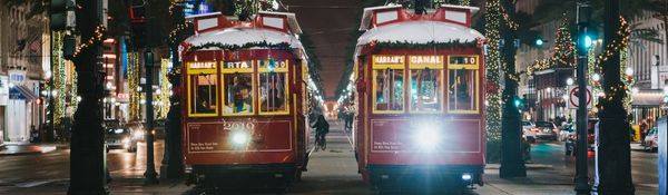 Holiday Streetcars on Canal Street