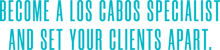 Become a Los Cabos specialist and set your clients apart.