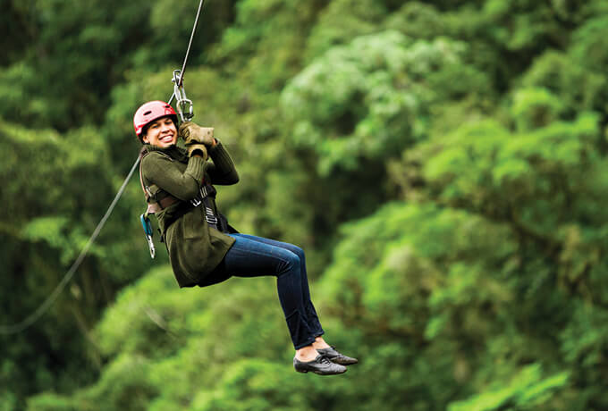 Photo of Woman ziplining