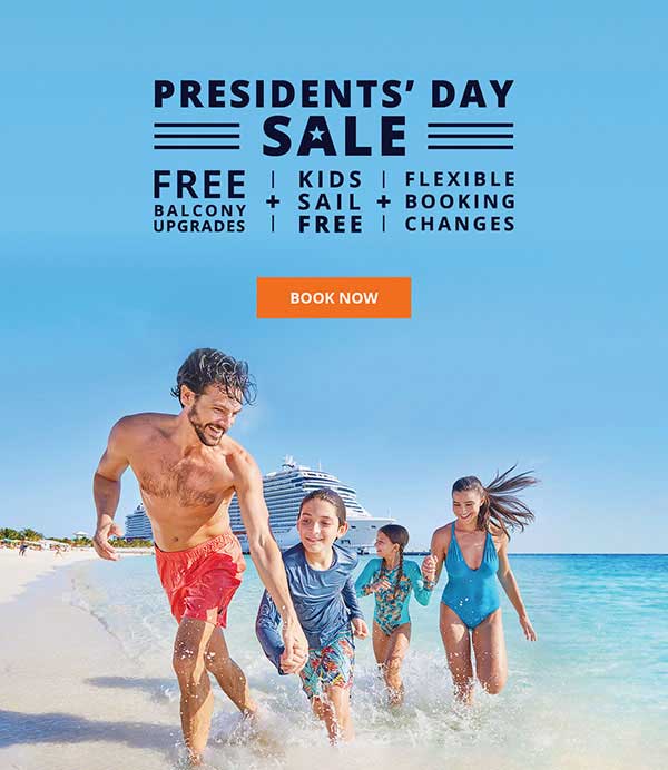 PRESIDENTS DAY SALE | Free Balcony Upgrades + Kids Sail Free + Flexible Booking Changes