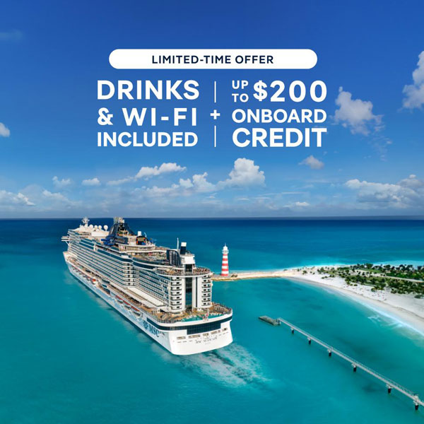 LIMITED-TIME OFFER – Drinks & Wi-Fi Included + Up to $200 Onboard Credit – Click to Book Now