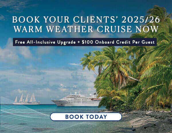 Book Your Clients' 2025/26 Winter Cruise